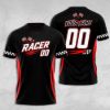Picture of Personalized Racing Jersey, Custom Name Number Shirt, Motorsports Team Tee, Checkered Flag Race Car Driver Gift, Fast Track Apparel