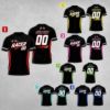 Picture of Personalized Racing Jersey, Custom Name Number Shirt, Motorsports Team Tee, Checkered Flag Race Car Driver Gift, Fast Track Apparel