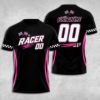 Picture of Personalized Racing Jersey, Custom Name Number Shirt, Motorsports Team Tee, Checkered Flag Race Car Driver Gift, Fast Track Apparel