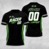 Picture of Personalized Racing Jersey, Custom Name Number Shirt, Motorsports Team Tee, Checkered Flag Race Car Driver Gift, Fast Track Apparel