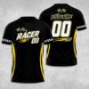 Picture of Personalized Racing Jersey, Custom Name Number Shirt, Motorsports Team Tee, Checkered Flag Race Car Driver Gift, Fast Track Apparel