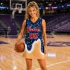 Picture of Custom Basketball Jersey Dress, Personalized Name Number Basketball Shirt, Women Game Day Outfit, Oversized Sports Fan Gift, Hoop Apparel
