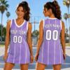 Picture of Custom Basketball Jersey Dress, Personalized Tank Dress With Name & Number, Women's Basketball Game Day Outfit, Sports Fan Gift For Her