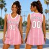 Picture of Custom Basketball Jersey Dress, Personalized Tank Dress With Name & Number, Women's Basketball Game Day Outfit, Sports Fan Gift For Her