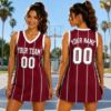Picture of Custom Basketball Jersey Dress, Personalized Tank Dress With Name & Number, Women's Basketball Game Day Outfit, Sports Fan Gift For Her