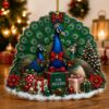 Picture of Personalized Peacock Christmas Ornament, Custom Peacock Family Keepsake, Peacock Lover Gift, Nature Christmas Tree Gift Peacock Family Gift
