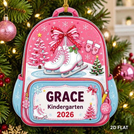 Picture of Personalized Ice Skating Christmas Ornament, Custom Kindergarten Keepsake, Figure Skating Girl Gift, Winter Sports Holiday Decor Gift 2026