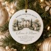 Picture of Personalized Wedding Christmas Ornament, Custom Venue Keepsake, Wedding Date Ornament, Newlywed Gift, First Christmas Married 2026