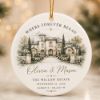 Picture of Personalized Wedding Christmas Ornament, Custom Venue Keepsake, Wedding Date Ornament, Newlywed Gift, First Christmas Married 2026