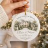 Picture of Personalized Wedding Christmas Ornament, Custom Venue Keepsake, Wedding Date Ornament, Newlywed Gift, First Christmas Married 2026