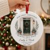 Picture of Personalized Home Christmas Ornament, Behind This Door Keepsake, Custom Address Ornament, First Home Gift, Christmas Tree Decor