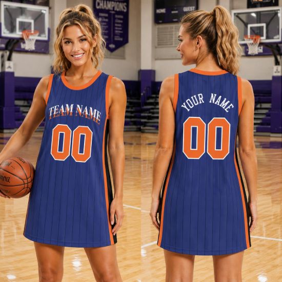 Picture of Personalized Basketball Jersey Dress, Custom Team Name & Number, Women's Game Day Tank Dress, Basketball Fan Outfit, Sports Gift for Women