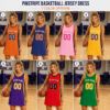 Picture of Personalized Basketball Jersey Dress, Custom Team Name & Number, Women's Game Day Tank Dress, Basketball Fan Outfit, Sports Gift for Women