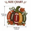 Picture of Football Pumpkin Embroidery Design, Fall Football Machine Embroidery File, Autumn Sports Pumpkin, Thanksgiving Digital Download Pes Dst