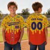 Picture of Personalized Back to School Baseball Jersey, Custom Kids Name Number Shirt, School Doodle Team Jersey, First Day of School Outfit Gift