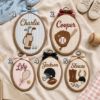 Picture of Personalized Sports Name Embroidery Hoop, Custom Kids Room Decor, Nursery Name Sign, Baby Boy Girl Gift, Athlete Wall Art, Sports Keepsake