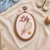 Picture of Personalized Sports Name Embroidery Hoop, Custom Kids Room Decor, Nursery Name Sign, Baby Boy Girl Gift, Athlete Wall Art, Sports Keepsake