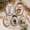 Picture of Personalized Sports Name Embroidery Hoop, Custom Kids Room Decor, Nursery Name Sign, Baby Boy Girl Gift, Athlete Wall Art, Sports Keepsake