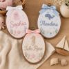 Picture of Personalized Ocean Nursery Name Embroidery Hoop, Whale Jellyfish Seahorse Wall Art, Baby Boy Girl Gift, Coastal Kids Room Decor, Baby Shower