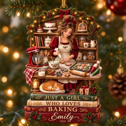 Picture of Personalized Baker Christmas Ornament 2026, Custom Name Baking Lover Keepsake, Gift for Baker, Home Baker Gift, Christmas Gift for Her
