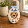 Picture of Personalized Pet Embroidery Hoop, Custom Dog or Cat Portrait, Pet Name Wall Art, Dog Mom Gift, Cat Mom Gift, Pet Lover Keepsake Home Decor