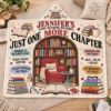Picture of Personalized Book Lover Wearable Blanket, Custom Name Just One More Chapter Hooded Blanket, Cozy Reading Sherpa Blanket, Bookworm Gift