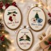 Picture of Personalized First Christmas Embroidery Hoop, Couple Christmas Gift, Custom Names & Year, First Christmas Together Keepsake, Christmas Decor