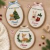 Picture of Personalized Baby First Christmas Embroidery Hoop, Custom Name Nursery Decor, My First Christmas Gift, Woodland Baby Keepsake, 2026 Keepsake