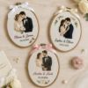 Picture of Personalized Wedding Embroidery Hoop, Custom Couple Portrait, Bride Groom Names & Date, Wedding Keepsake, Newlywed Gift, Anniversary Decor