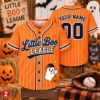 Picture of Personalized Little Boo League Baseball Jersey, Custom Name Number Kids Halloween Jersey, Ghost Baseball Shirt, Spooky Season Gift