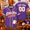 Picture of Personalized Little Boo League Baseball Jersey, Custom Name Number Kids Halloween Jersey, Ghost Baseball Shirt, Spooky Season Gift