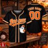 Picture of Personalized Boo Crew Baseball Jersey, Custom Name Number Halloween Jersey, Ghost Baseball Shirt, Spooky Season Team Gift Halloween