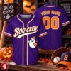 Picture of Personalized Boo Crew Baseball Jersey, Custom Name Number Halloween Jersey, Ghost Baseball Shirt, Spooky Season Team Gift Halloween