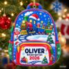Picture of Personalized Backpack Christmas Ornament, Custom Name Kindergarten Keepsake, 2026 School Ornament, Train Gift for Kids, Boy Christmas Gift