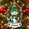 Picture of Personalized Snowman Christmas Ornament 2026, Custom Name Snowman Ornament, Kids Christmas Gift, Family Holiday Keepsake, Stocking Stuffer