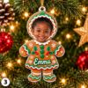 Picture of Personalized Photo Christmas Ornament 2026, Custom Face Gingerbread Ornament, Kids Name Ornament, Family Christmas Gift, Holiday Keepsake