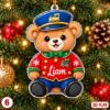 Picture of Personalized Teddy Bear Christmas Ornament 2026, Custom Name Bear Ornament, Kid Christmas Gift, Baby Holiday Keepsake, Stocking Stuffer 2026