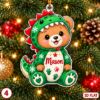 Picture of Personalized Teddy Bear Christmas Ornament 2026, Custom Name Bear Ornament, Kid Christmas Gift, Baby Holiday Keepsake, Stocking Stuffer 2026