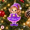 Picture of Personalized Elf Christmas Ornament 2026, Custom Name Christmas Elf Ornament, Kids Holiday Keepsake, Stocking Stuffer, Christmas Gift 2026