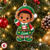 Picture of Personalized Elf Christmas Ornament 2026, Custom Name Christmas Elf Ornament, Kids Holiday Keepsake, Stocking Stuffer, Christmas Gift 2026