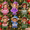 Picture of Personalized Elf Christmas Ornament 2026, Custom Name Christmas Elf Ornament, Kids Holiday Keepsake, Stocking Stuffer, Christmas Gift 2026