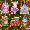 Picture of Personalized Kids Christmas Ornament 2026, Custom Name Ornament, Unicorn Ballerina Dinosaur Train Rocket, Christmas Gift for Kids 2026