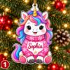 Picture of Personalized Kids Christmas Ornament 2026, Custom Name Ornament, Unicorn Ballerina Dinosaur Train Rocket, Christmas Gift for Kids 2026