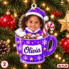Picture of Personalized Christmas Ornament 2026, Custom Photo & Name Kids Ornament, Boy Girl Holiday Keepsake, Grandkids Christmas Gift 2026 Ornament