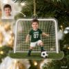Picture of Personalized Soccer Christmas Ornament, Custom Name Number Soccer Player Ornament, Kids Sports Gift, Boys Soccer Team Keepsake, 2026 Gift