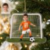 Picture of Personalized Soccer Christmas Ornament, Custom Name Number Soccer Player Ornament, Kids Sports Gift, Boys Soccer Team Keepsake, 2026 Gift