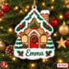 Picture of Personalized Gingerbread House Christmas Ornament 2026, Custom Name Ornament, Kids Christmas Gift, Family Holiday Keepsake, Stocking Stuffer