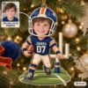 Picture of Personalized Football Boy Ornament, Custom Name & Number Acrylic Christmas Ornament, Football Player Keepsake Gift for Kids Sports Fans 2026