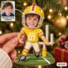Picture of Personalized Football Boy Ornament, Custom Name & Number Acrylic Christmas Ornament, Football Player Keepsake Gift for Kids Sports Fans 2026
