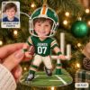 Picture of Personalized Football Boy Ornament, Custom Name & Number Acrylic Christmas Ornament, Football Player Keepsake Gift for Kids Sports Fans 2026